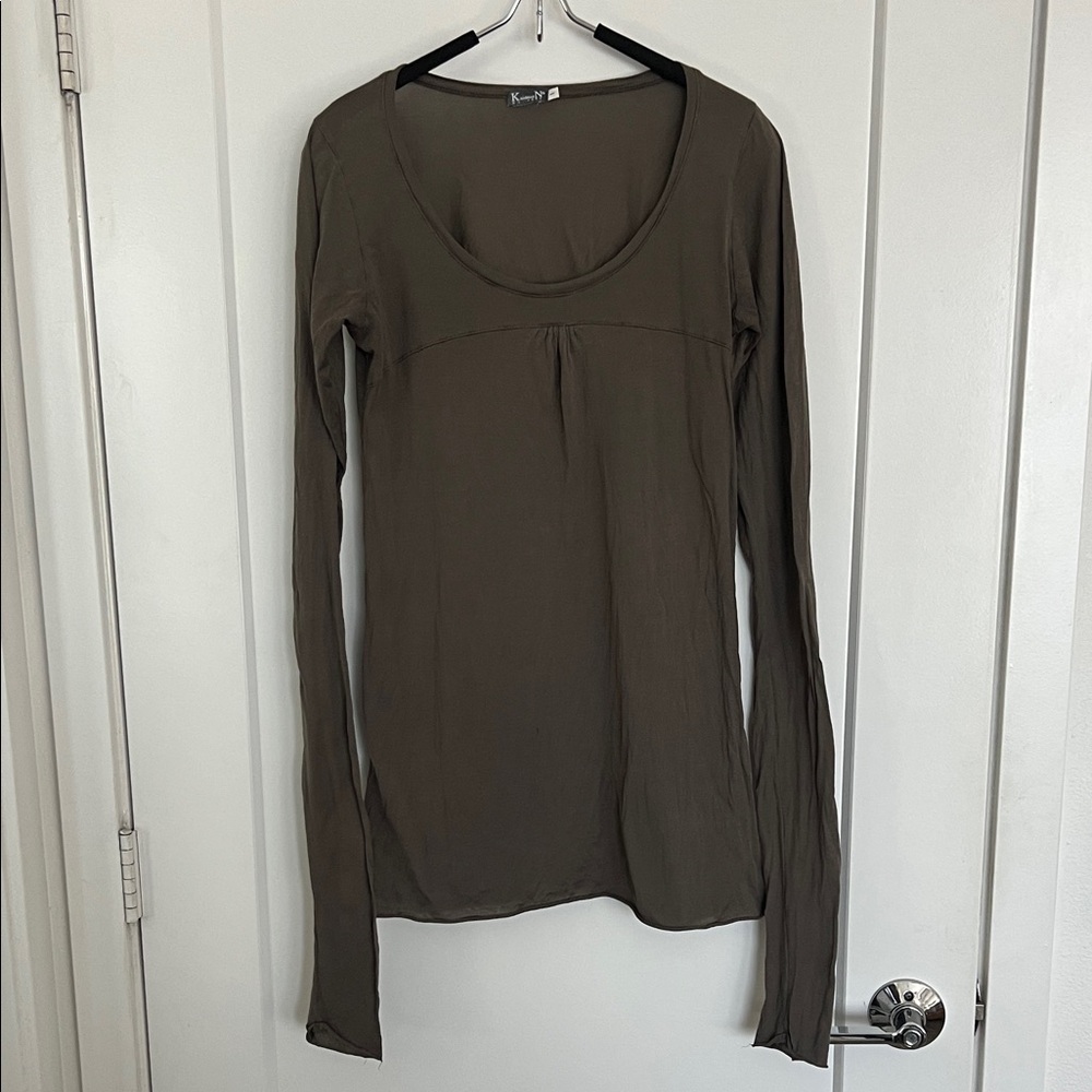 Kristensen Du Nord Gray Cotton Jersey L/S T-shirt size 1 (small)